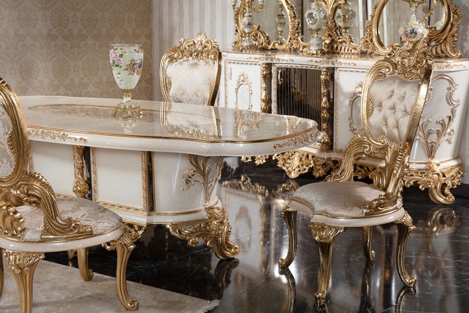 Imparator Krem Klasik Yemek Odası