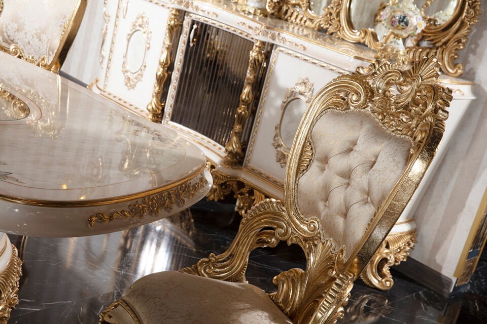 Imparator Krem Klasik Yemek Odası