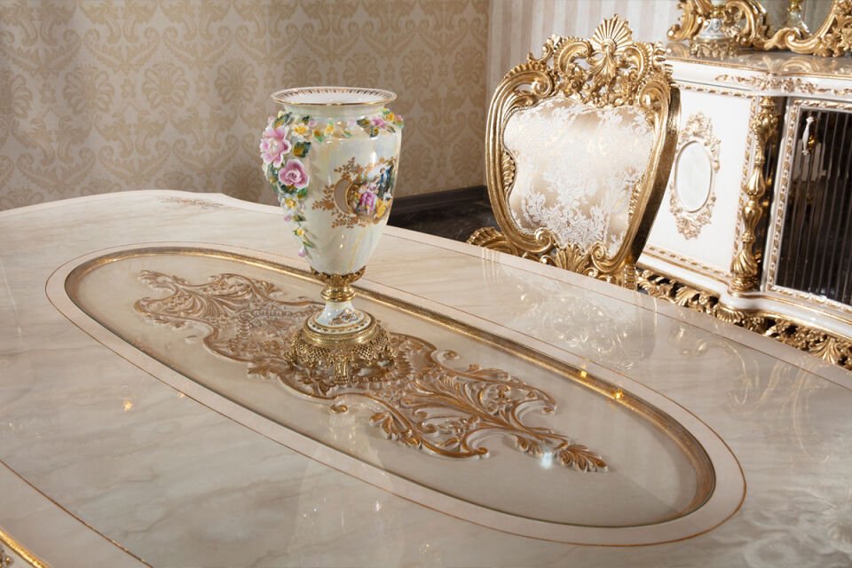 Imparator Krem Klasik Yemek Odası