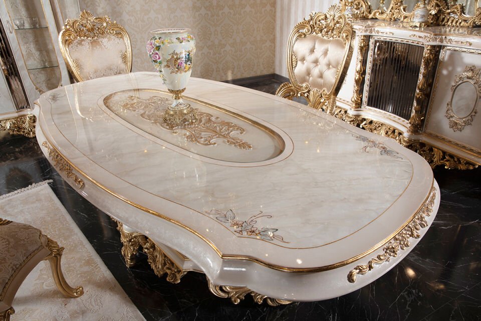 Imparator Krem Klasik Yemek Odası