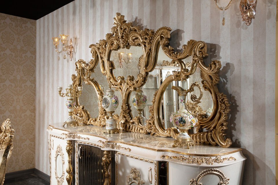 Imparator Krem Klasik Yemek Odası