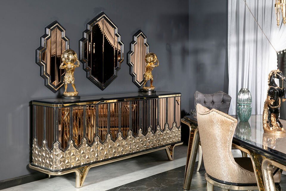 Mercan Altın Lüks Yemek Odası