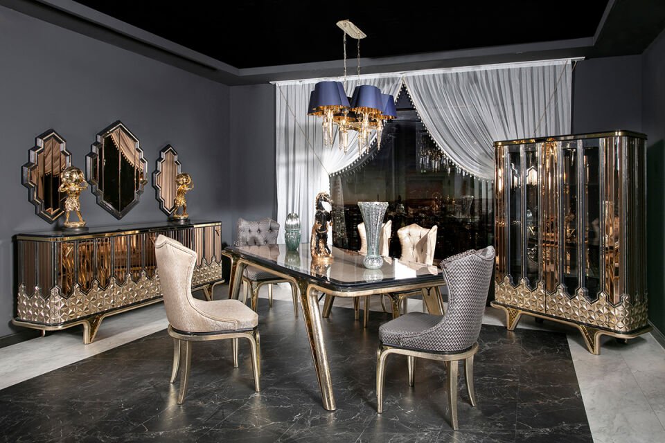 Mercan Altın Lüks Yemek Odası