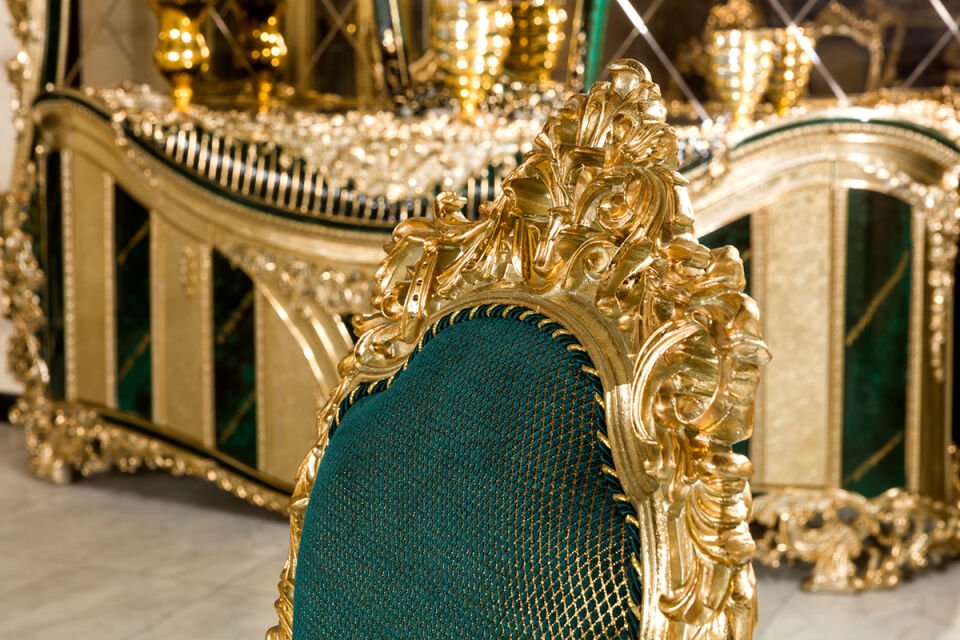 Royal Yeşil Klasik Yemek Odası