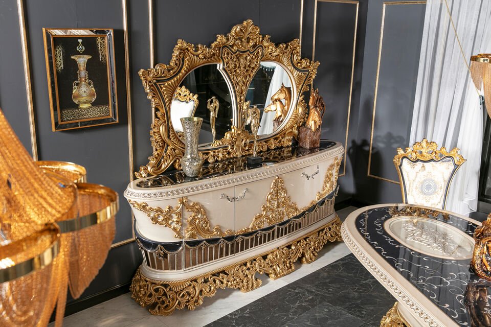 Tac Mahal Mavi Klasik Yemek Odası