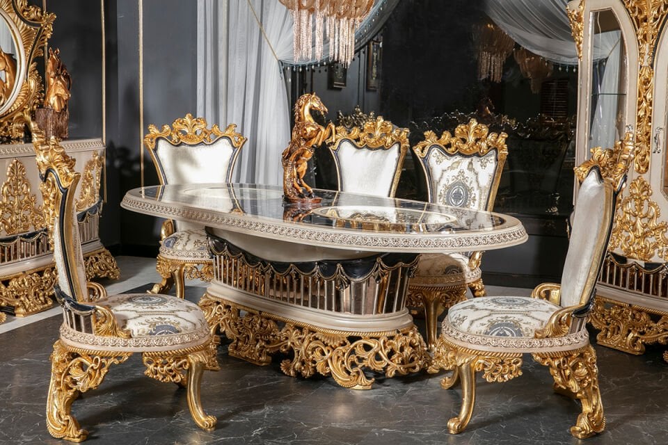 Taj Mahal Blue Klassisches Esszimmer