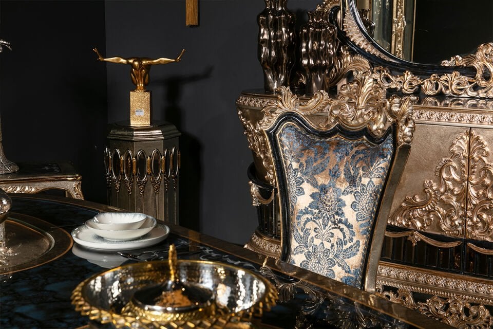 Tac Mahal Yeşil Klasik Yemek Odası