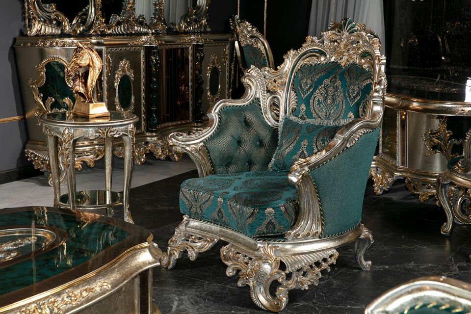 Emperor Green Classic Sofa Set