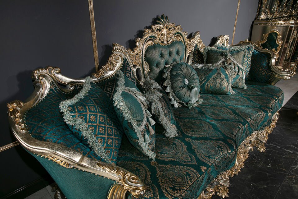 Emperor Green Classic Sofa Set