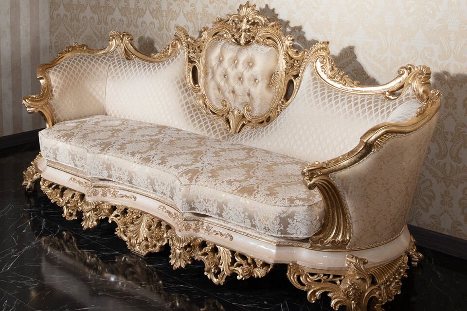 Klassisches Sofa-Set Emperor Cream
