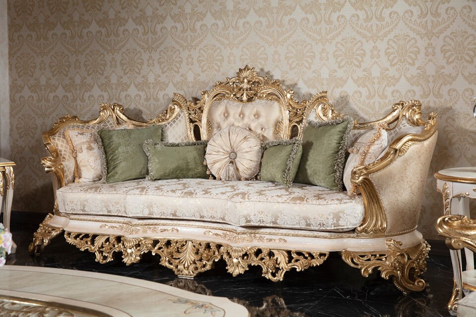 Klassisches Sofa-Set Emperor Cream