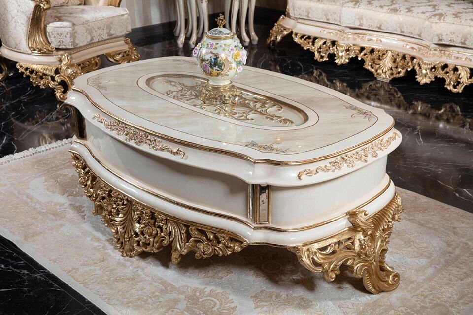 Klassisches Sofa-Set Emperor Cream
