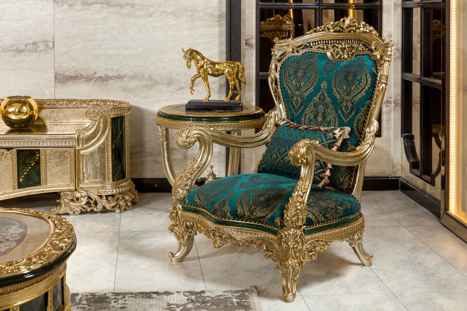 Royal Yeşil Klasik Koltuk Takımı