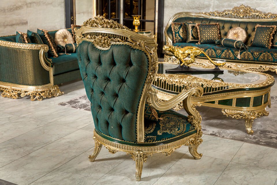 Royal Yeşil Klasik Koltuk Takımı