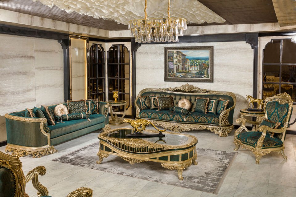 Royal Yeşil Klasik Koltuk Takımı