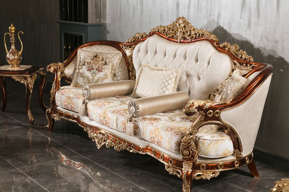 Klassisches Sofa-Set Saltanat aus Walnussholz