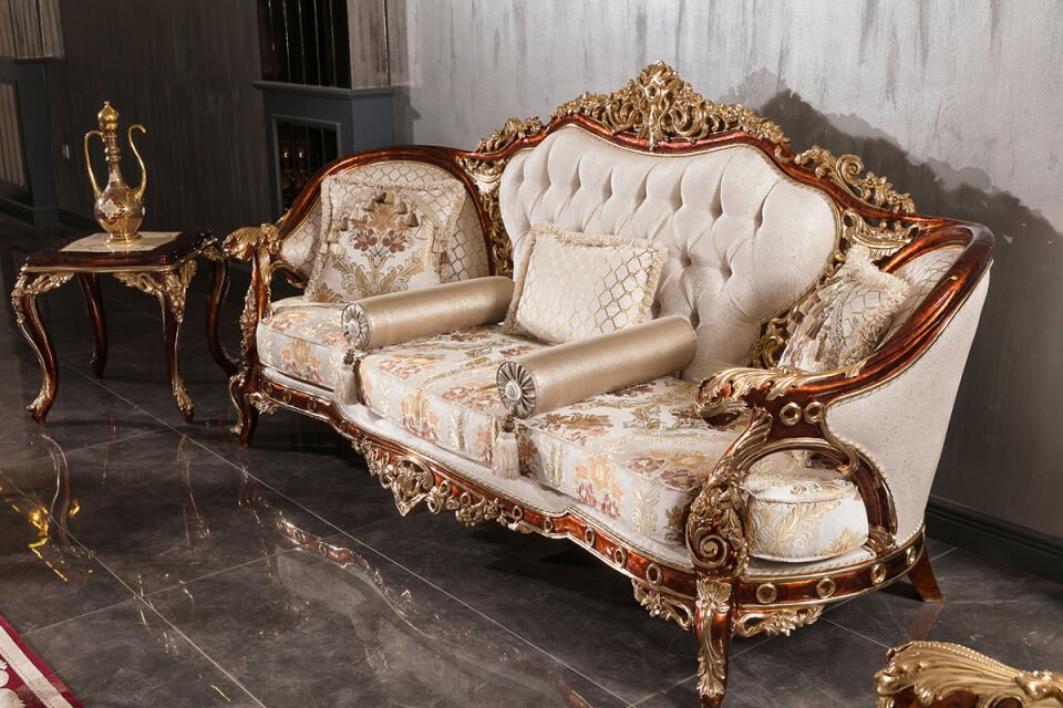 Klassisches Sofa-Set Saltanat aus Walnussholz