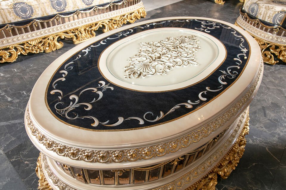 Tac Mahal Mavi Klasik Koltuk Takımı