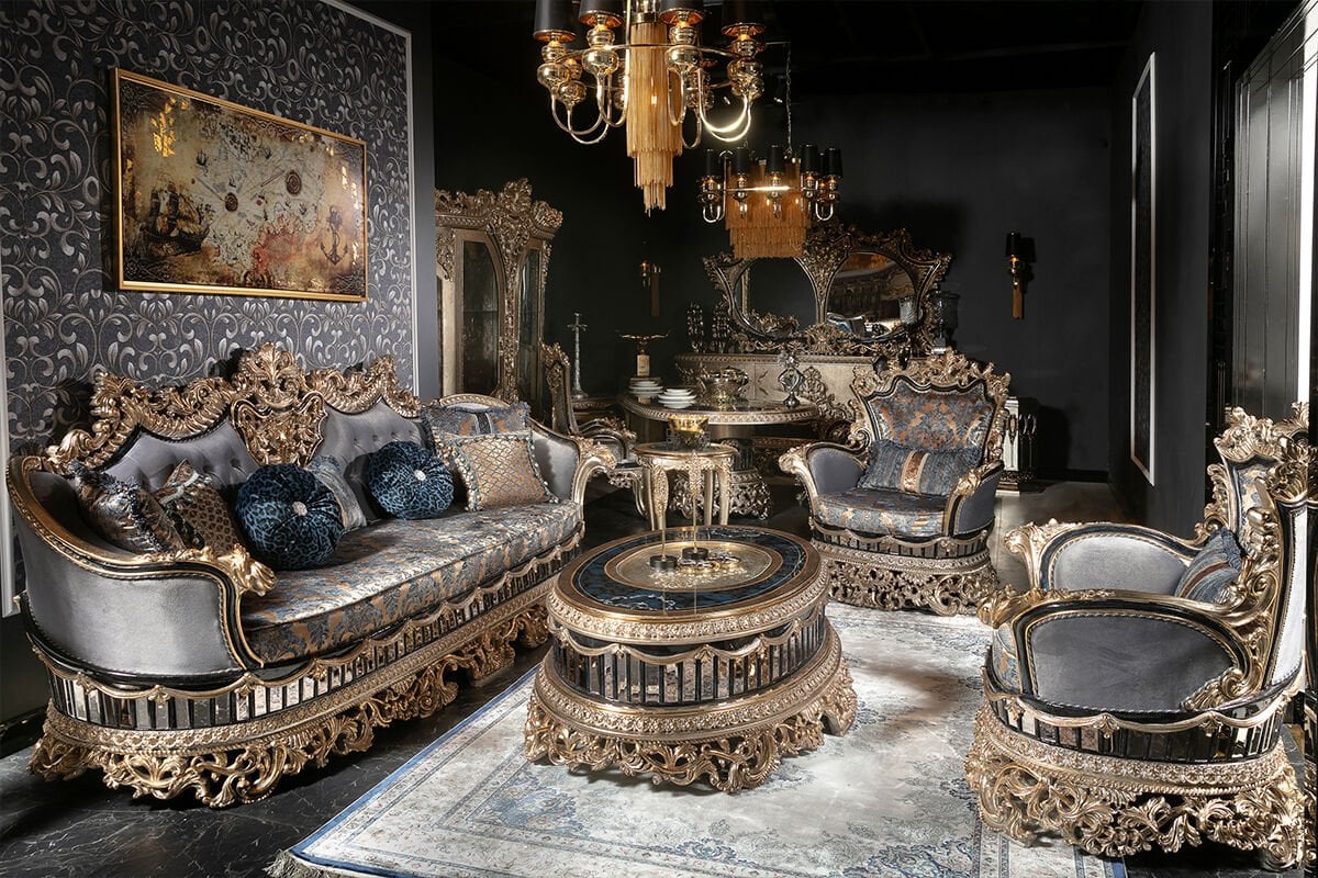 Tac Mahal Yeşil Klasik Koltuk Takımı