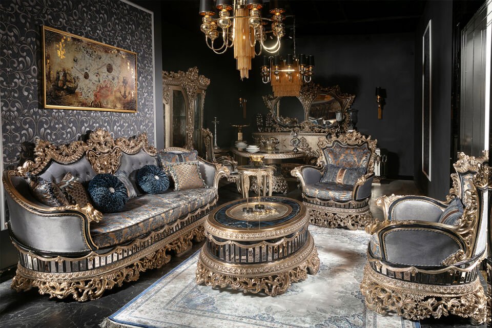 Tac Mahal Yeşil Klasik Koltuk Takımı