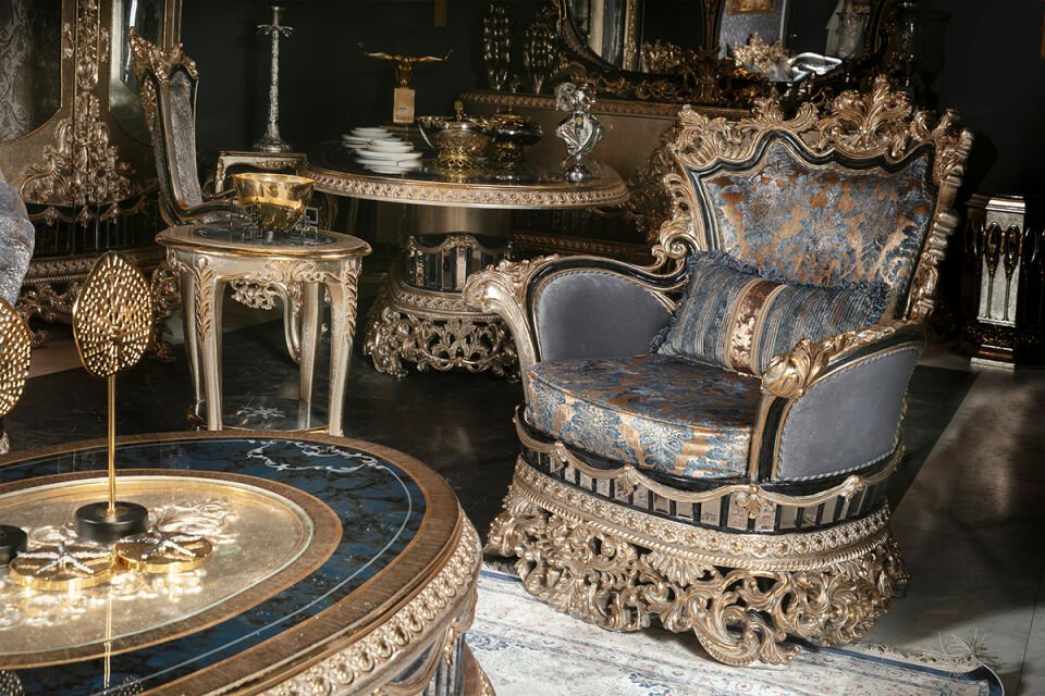 Tac Mahal Yeşil Klasik Koltuk Takımı