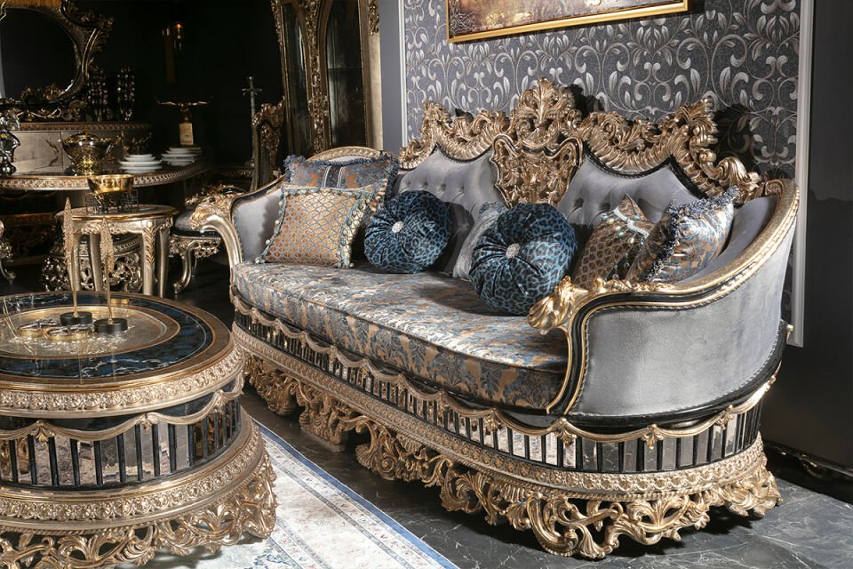 Tac Mahal Yeşil Klasik Koltuk Takımı