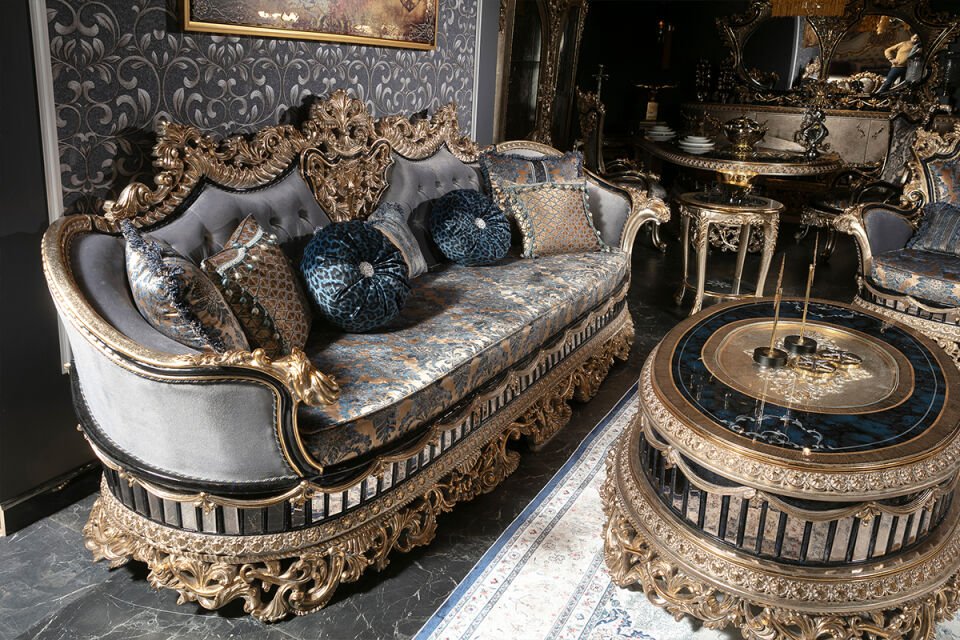 Tac Mahal Yeşil Klasik Koltuk Takımı