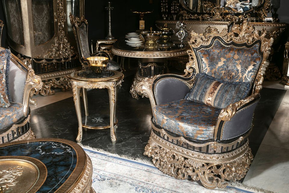 Tac Mahal Yeşil Klasik Koltuk Takımı