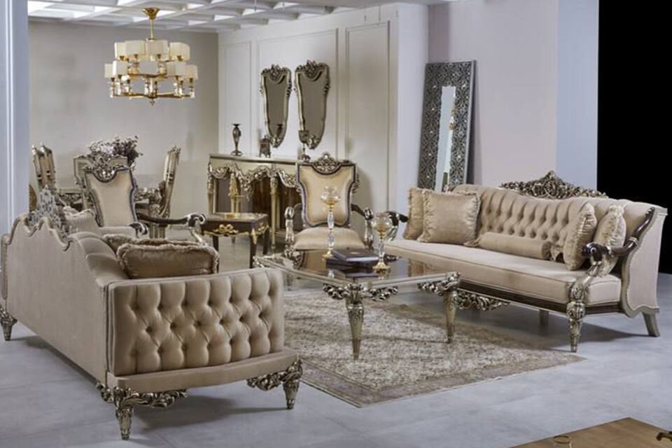 Klassisches Sofa-Set „Masal“ in Beige