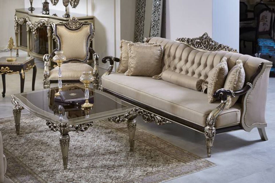 Klassisches Sofa-Set „Masal“ in Beige