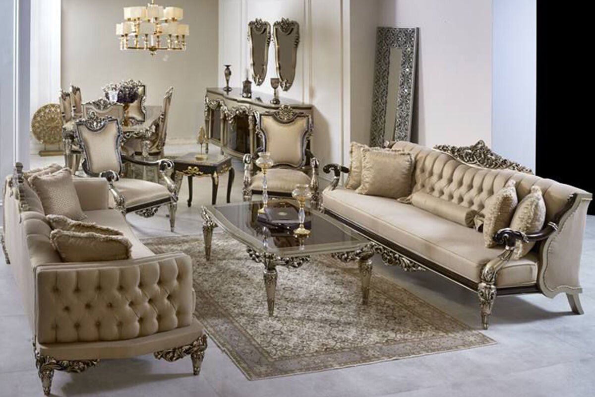 Klassisches Sofa-Set „Masal“ in Beige