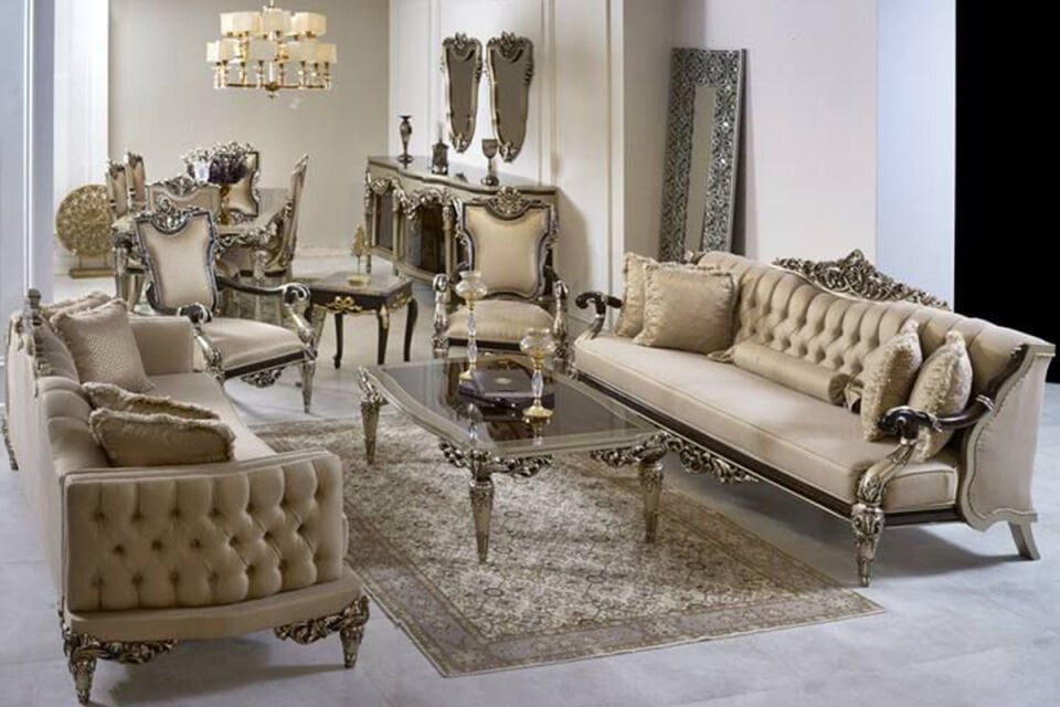 Klassisches Sofa-Set „Masal“ in Beige